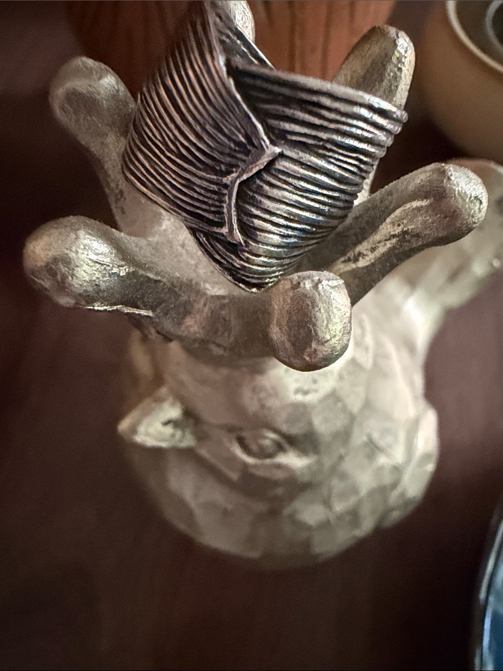 Mignon Faget Sterling Silver ..Textured Leaf Design Ring